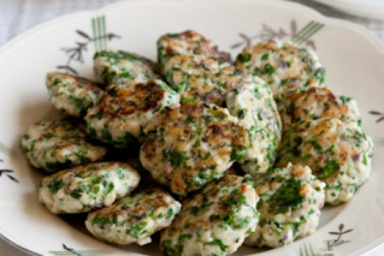 Israeli fish kebabs with yellow tahini yogurt sauce